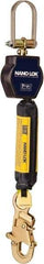 DBI/SALA - 6' Long, 420 Lb Capacity, 1 Leg Cab Mount Harness Self-Retracting Lanyard - 25/32" Diam, Dyneema & Polyester Webbing, Steel Snap Hook Anchorage Connection - Eagle Tool & Supply