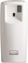 Rubbermaid - 0.019 Cu Ft Coverage, White Metered Aerosol Dispenser - D Battery Required - Eagle Tool & Supply