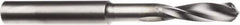 SGS - 0.377" 145° Spiral Flute Solid Carbide Screw Machine Drill Bit - Diamond Finish, Right Hand Cut, 1-27/32" Flute Length, 3-1/2" OAL, 8 Facet Point, Straight Shank - Eagle Tool & Supply