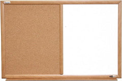 Ability One - 2" High x 26" Wide Combination Dry Erase and Natural Cork - Melamine, 40" Deep - Eagle Tool & Supply