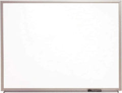 Ability One - 2" High x 24" Wide Porcelain on Steel Magnetic Marker Board with Wood Frame - Porcelain, 36" Deep - Eagle Tool & Supply