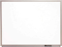 Ability One - 2" High x 37" Wide Porcelain on Steel Magnetic Marker Board with Wood Frame - Porcelain, 52" Deep - Eagle Tool & Supply