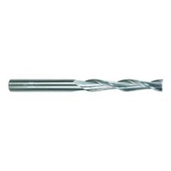 3/8 Dia. x 4 Overall Length 2-Flute Square End Solid Carbide SE End Mill-Round Shank-Center Cut-TiN - Eagle Tool & Supply