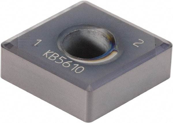 Kennametal - CNGM432 CB2 Grade KB5610 PCBN Turning Insert - TiAlN Finish, 80° Diamond, 1/2" Inscr Circle, 3/16" Thick, 1/32" Corner Radius - Eagle Tool & Supply