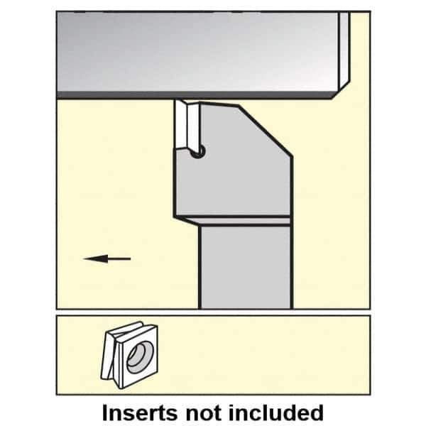 Kennametal - 1.780...90DEG, Left Hand Cut, 0° Lead Angle, 1-1/4" Shank Height x 1-1/4" Shank Width, Negative Rake Indexable Turning Toolholder - 7" OAL, C8FIX18..L.. Insert Compatibility, Series Fix-Perfect - Eagle Tool & Supply