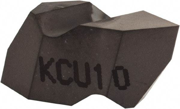 Kennametal - NT2 Grade KCU10, Internal/External Partial Profile 60° Threading Insert - 0.7 to 30mm & 8 to 36 TPI Ext Pitch, 1.25 to 3.5mm & 7 to 20 TPI Int Pitch, Left Hand Insert, AlTiN Finish, Carbide - Eagle Tool & Supply