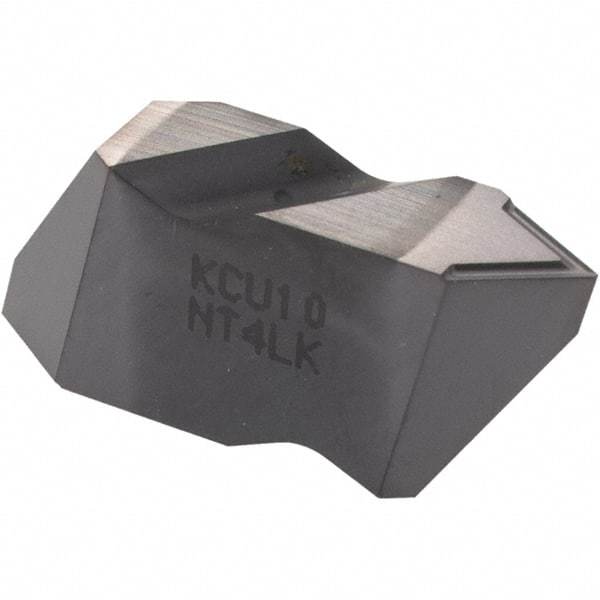 Kennametal - NT4 K Grade KCU10, Internal/External Partial Profile 60° Threading Insert - 1.25 to 6.25mm & 4 to 20 TPI Ext Pitch, 20 to 6.25mm & 4 to 12 TPI Int Pitch, Left Hand Insert, AlTiN Finish, Carbide - Eagle Tool & Supply