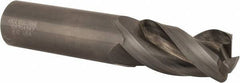 Kennametal - 1", 3 Flute, Single End, Solid Carbide, 0.12" Corner Radius End Mill - 5" OAL, 38° Helix, Right Hand Flute, 2" LOC, Right Hand Cut - Eagle Tool & Supply