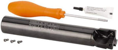 Kennametal - 1-1/2" Cut Diam, 11mm Max Depth of Cut, 1-1/4" Shank Diam,Indexable Plunge End Mill - Straight Shank, SD.T 43.. Insert Style, Through Coolant, Series Z-Axis - Eagle Tool & Supply