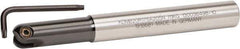 Kennametal - 16mm Cut Diam, 8mm Max Depth of Cut, 16mm Shank Diam, 160mm OAL, Indexable Ball Nose End Mill - 53mm Head Length, Straight Shank, KDMB Toolholder, KDMB 16.. Insert - Eagle Tool & Supply