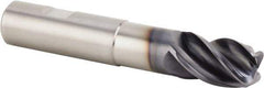 Kennametal - 16mm, 4 Flute, Single End, Solid Carbide, 1mm Corner Radius End Mill - 100mm OAL, 38° Helix, Right Hand Flute, 24mm LOC, Right Hand Cut, 48mm Extended Reach - Eagle Tool & Supply
