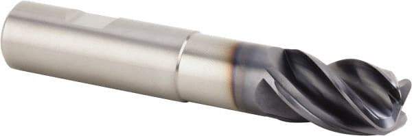 Kennametal - 16mm, 4 Flute, Single End, Solid Carbide, 2mm Corner Radius End Mill - 100mm OAL, 38° Helix, Right Hand Flute, 24mm LOC, Right Hand Cut, 48mm Extended Reach - Eagle Tool & Supply