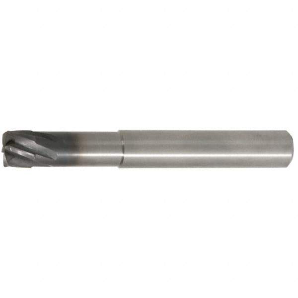Kennametal - 10mm, 6 Flute, Single End, Solid Carbide, 0.63mm Corner Radius End Mill - 89mm OAL, 20° Helix, Right Hand Flute, 0.33mm LOC, Right Hand Cut, 30mm Extended Reach - Eagle Tool & Supply