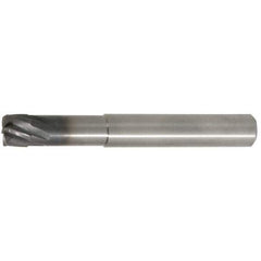 Kennametal - 6mm, 6 Flute, Single End, Solid Carbide, 0.38mm Corner Radius End Mill - 63mm OAL, 20° Helix, Right Hand Flute, 0.2mm LOC, Right Hand Cut, 18mm Extended Reach - Eagle Tool & Supply