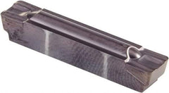 Kennametal - 0600G GMP Grade KCU25, 6mm Cutting Width Carbide Grooving Insert - 4.83mm Max Depth of Cut, Neutral, 0.79mm Corner Radius, AlTiN Finish - Eagle Tool & Supply