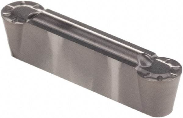 Kennametal - 0405R GMN Grade KCU10, 4.05mm Cutting Width Carbide Grooving Insert - 3.4mm Max Depth of Cut, Neutral, 2.02mm Corner Radius, AlTiN Finish - Eagle Tool & Supply