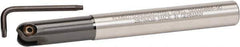 Kennametal - 1/2" Cut Diam, 1/4" Max Depth of Cut, 1/2" Shank Diam, 150mm OAL, Indexable Ball Nose End Mill - 45.97mm Head Length, Straight Shank, KDMB Toolholder, KDMB 0500.. Insert - Eagle Tool & Supply