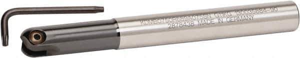 Kennametal - 1" Cut Diam, 1/2" Max Depth of Cut, 1" Shank Diam, 190mm OAL, Indexable Ball Nose End Mill - 70.1mm Head Length, Straight Shank, KDMB Toolholder, KDMB 1000.. Insert - Eagle Tool & Supply