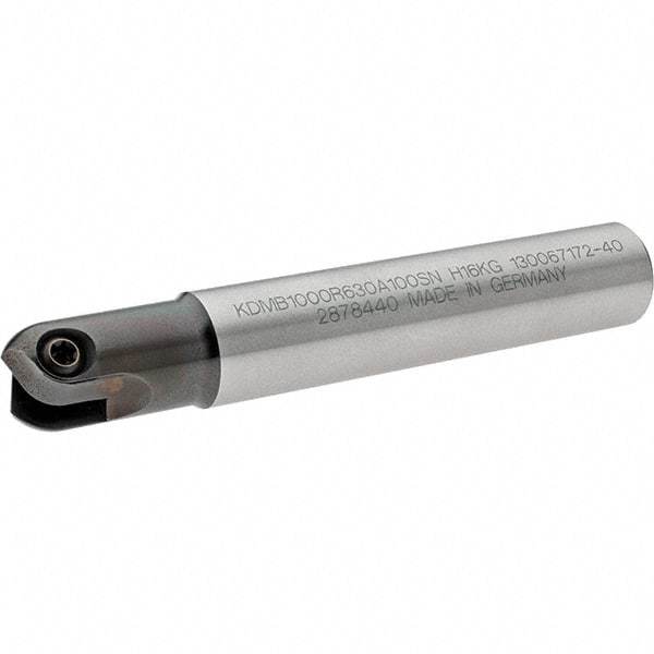 Kennametal - 1" Cut Diam, 1/2" Max Depth of Cut, 1" Shank Diam, 160mm OAL, Indexable Ball Nose End Mill - 44.96mm Head Length, Straight Shank, KDMB Toolholder, KDMB 1000.. Insert - Eagle Tool & Supply