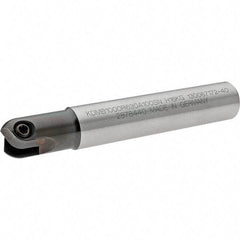 Kennametal - 1" Cut Diam, 1/2" Max Depth of Cut, 1" Shank Diam, 160mm OAL, Indexable Ball Nose End Mill - 44.96mm Head Length, Straight Shank, KDMB Toolholder, KDMB 1000.. Insert - Eagle Tool & Supply