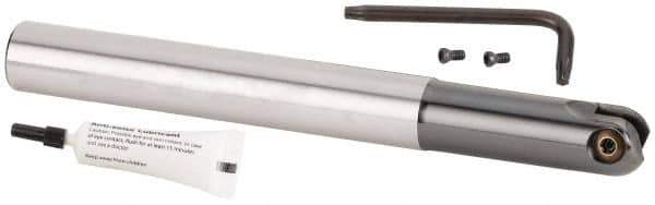 Kennametal - 3/4" Cut Diam, 3/8" Max Depth of Cut, 3/4" Shank Diam, 175mm OAL, Indexable Ball Nose End Mill - 60mm Head Length, Straight Shank, KDMB Toolholder, KDMB 0750.. Insert - Eagle Tool & Supply