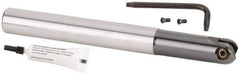 Kennametal - 3/4" Cut Diam, 3/8" Max Depth of Cut, 3/4" Shank Diam, 175mm OAL, Indexable Ball Nose End Mill - 60mm Head Length, Straight Shank, KDMB Toolholder, KDMB 0750.. Insert - Eagle Tool & Supply