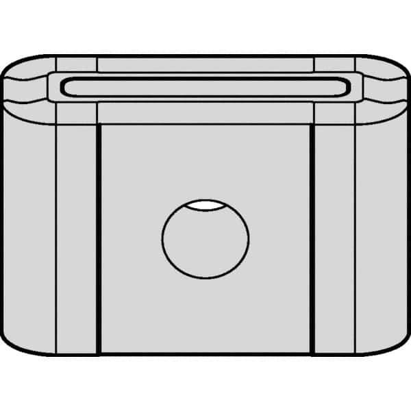 Kennametal - LNUX191940, KC9110 Grade Carbide Profiling Insert - TiCn/Al2O3/TiN Finish, 90° Incl Angle, Rectangle, 0.748" Side Length, 3/4" Thick, 5/32" Corner Radius - Eagle Tool & Supply