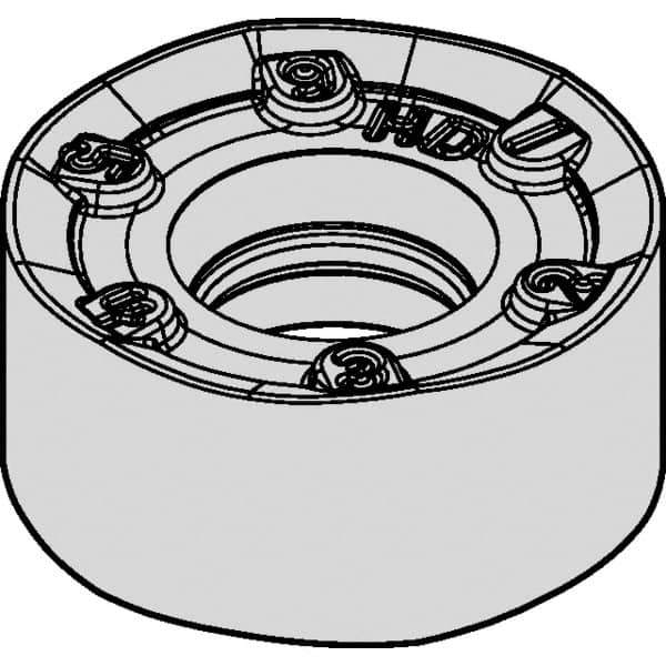 Kennametal - RNPJ1605M0 HD Grade KCK15 Carbide Milling Insert - TiN/TiCN/Al2O3 Finish, 1/4" Thick, 16mm Inscribed Circle - Eagle Tool & Supply