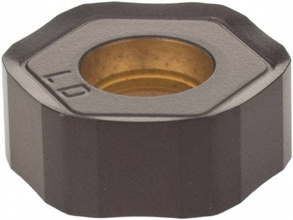 Kennametal - HNGJ43 LD Grade KCPK30 Carbide Milling Insert - TiN/TiCN/Al2O3 Finish, 0.1764" Thick, 12mm Inscribed Circle, 1mm Corner Radius - Eagle Tool & Supply