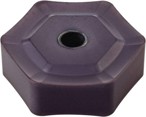 Kennametal - HNPX5354 Grade KC514M Carbide Milling Insert - TiAlN Finish, 7/32" Thick, 0.6378" Inscribed Circle, 1/16" Corner Radius - Eagle Tool & Supply