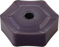 Kennametal - HNPX5354 Grade KC514M Carbide Milling Insert - TiAlN Finish, 7/32" Thick, 0.6378" Inscribed Circle, 1/16" Corner Radius - Eagle Tool & Supply