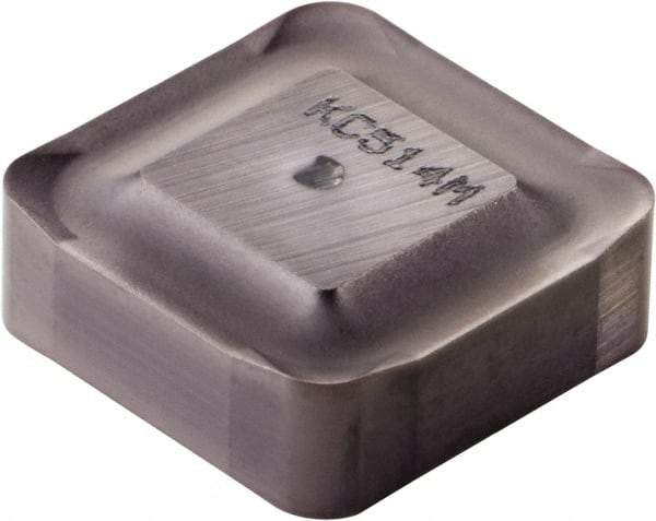 Kennametal - SNXF43 LD Grade KC514M Carbide Milling Insert - TiAlN Finish, 0.1874" Thick, 1/2" Inscribed Circle, 1/16" Corner Radius - Eagle Tool & Supply