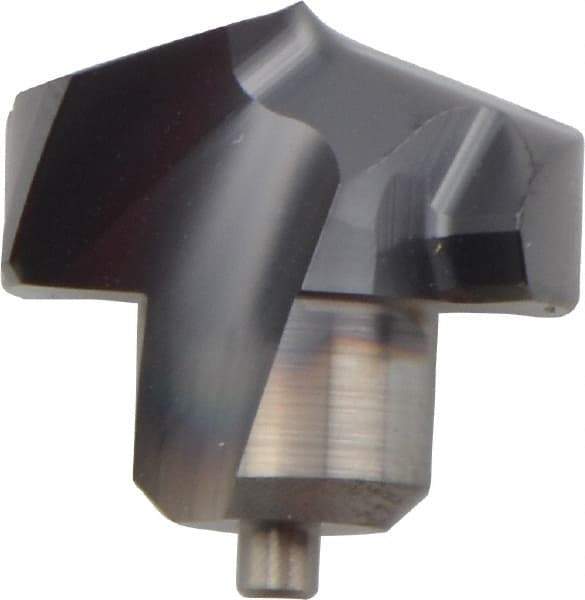 Kennametal - Series KenTIP, 13.2mm Diam Grade KCP15 140° Replaceable Drill Tip - Carbide, AlTiN Finish, P Seat Size - Eagle Tool & Supply