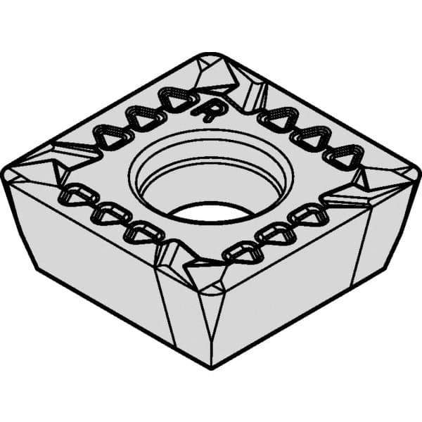Kennametal - SPET31251 Grade KC725M Carbide Milling Insert - TiN/TiCN/TiN Finish, 5/32" Thick, 10mm Inscribed Circle, 1/64" Corner Radius - Eagle Tool & Supply