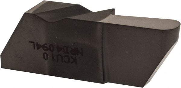 Kennametal - 4094NRD Grade KCU10, 4.78mm Cutting Width Carbide Grooving Insert - 12.7mm Max Depth of Cut, Left Hand, 2.39mm Corner Radius, AlTiN Finish - Eagle Tool & Supply