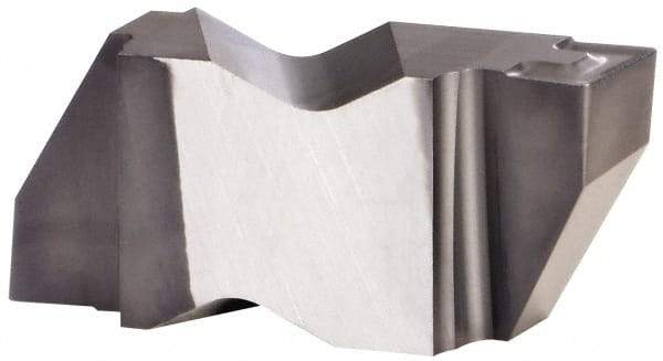 Kennametal - 3M400NG K Grade KCU25, 3.99mm Cutting Width Carbide Grooving Insert - 3.81mm Max Depth of Cut, Right Hand, 0.32mm Corner Radius, AlTiN Finish - Eagle Tool & Supply