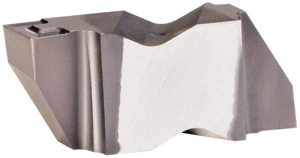 Kennametal - 3M400NG K Grade KCU25, 3.99mm Cutting Width Carbide Grooving Insert - 3.81mm Max Depth of Cut, Left Hand, 0.32mm Corner Radius, AlTiN Finish - Eagle Tool & Supply
