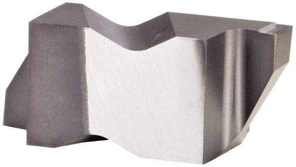 Kennametal - 3M225NG K Grade KCU10, 2.24mm Cutting Width Carbide Grooving Insert - 2.39mm Max Depth of Cut, Right Hand, 0.19mm Corner Radius, AlTiN Finish - Eagle Tool & Supply