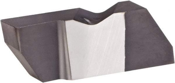 Kennametal - 4250NGD Grade KCU10, 6.35mm Cutting Width Carbide Grooving Insert - 12.7mm Max Depth of Cut, Left Hand, 0.57mm Corner Radius, AlTiN Finish - Eagle Tool & Supply