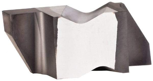 Kennametal - 3097NG Grade KCU25, 2.46mm Cutting Width Carbide Grooving Insert - 3.81mm Max Depth of Cut, Left Hand, 0.32mm Corner Radius, AlTiN Finish - Eagle Tool & Supply