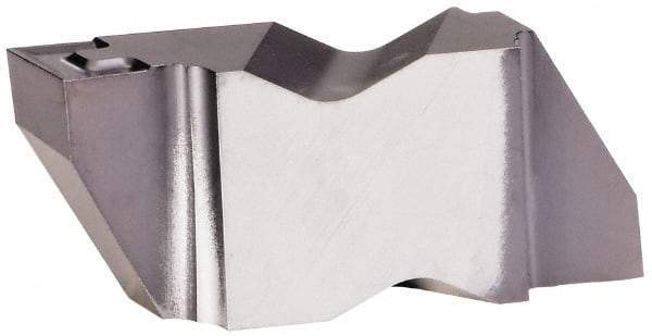 Kennametal - 3156NG K Grade KCU10, 3.96mm Cutting Width Carbide Grooving Insert - 3.81mm Max Depth of Cut, Left Hand, 0.19mm Corner Radius, AlTiN Finish - Eagle Tool & Supply