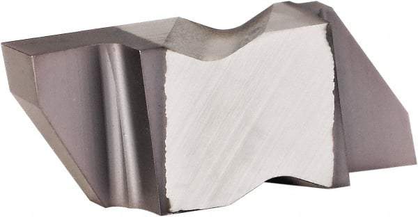Kennametal - 3125NG Grade KCU10, 3.18mm Cutting Width Carbide Grooving Insert - 3.81mm Max Depth of Cut, Left Hand, 0.19mm Corner Radius, AlTiN Finish - Eagle Tool & Supply