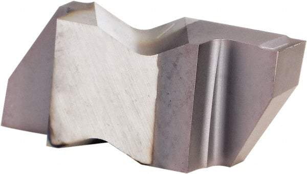 Kennametal - 3M325NG K Grade KCU25, 3.25mm Cutting Width Carbide Grooving Insert - 3.81mm Max Depth of Cut, Right Hand, 0.19mm Corner Radius, AlTiN Finish - Eagle Tool & Supply