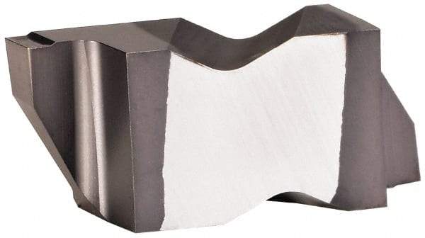 Kennametal - 3M225NG K Grade KCU25, 2.24mm Cutting Width Carbide Grooving Insert - 2.39mm Max Depth of Cut, Left Hand, 0.19mm Corner Radius, AlTiN Finish - Eagle Tool & Supply