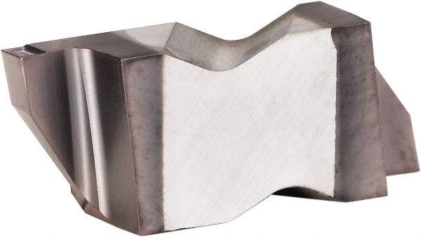Kennametal - 3M200NG K Grade KCU25, 2mm Cutting Width Carbide Grooving Insert - 2.39mm Max Depth of Cut, Left Hand, 0.19mm Corner Radius, AlTiN Finish - Eagle Tool & Supply
