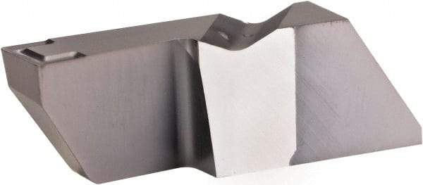 Kennametal - 4250NFD K Grade KCU25, 6.35mm Cutting Width Carbide Grooving Insert - 12.7mm Max Depth of Cut, Left Hand, 0.57mm Corner Radius, AlTiN Finish - Eagle Tool & Supply