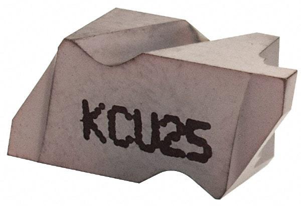 Kennametal - 2041NG Grade KCU25, 1.04mm Cutting Width Carbide Grooving Insert - 1.27mm Max Depth of Cut, Left Hand, 0.09mm Corner Radius, AlTiN Finish - Eagle Tool & Supply