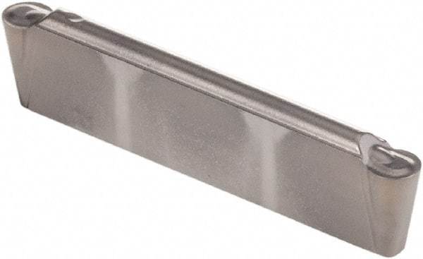 Kennametal - 0200A4 GMP Grade KCU25, 0.0787" Cutting Width Carbide Grooving Insert - 0.067" Max Depth of Cut, Neutral, 0.0394" Corner Radius, AlTiN Finish - Eagle Tool & Supply
