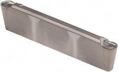 Kennametal - 0200A4 GMP Grade KCU25, 0.0787" Cutting Width Carbide Grooving Insert - 0.067" Max Depth of Cut, Neutral, 0.0394" Corner Radius, AlTiN Finish - Eagle Tool & Supply