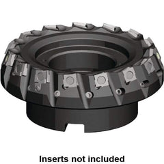 Kennametal - 160mm Cut Diam, 40mm Arbor Hole, 5.9mm Max Depth of Cut, 20° Indexable Chamfer & Angle Face Mill - 12 Inserts, SPHX 1205... Insert, Right Hand Cut, 12 Flutes, Series Fix-Perfect - Eagle Tool & Supply